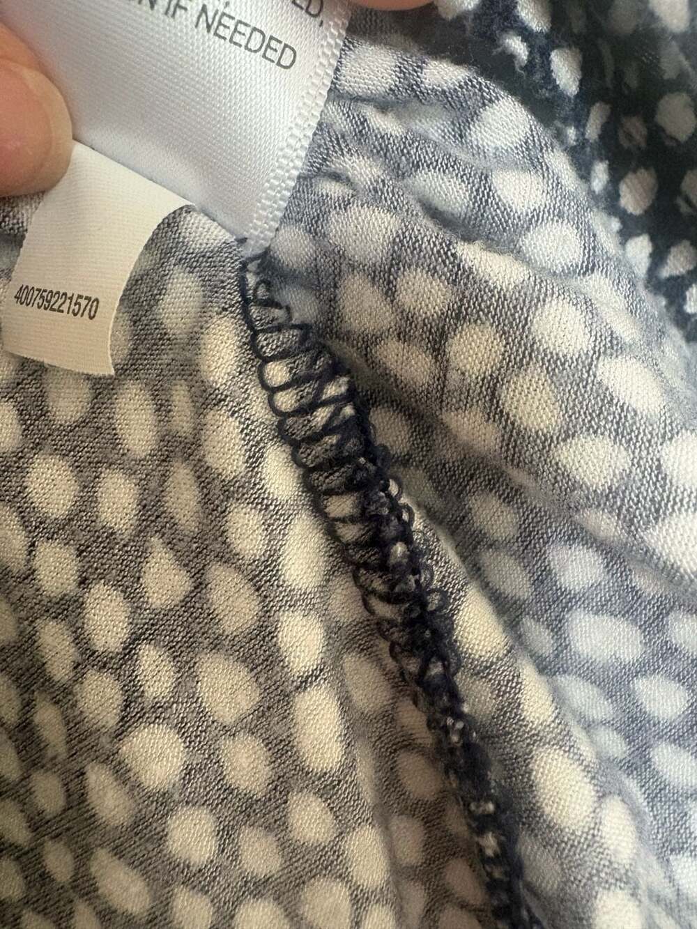 Blue & White Micro-Dot Long Sleeve Top - Picture 5 of 5
